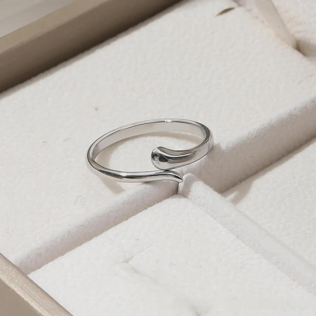 European & American Style Titanium Steel Open Ring - Fashionable, Versatile Jewelry for Women