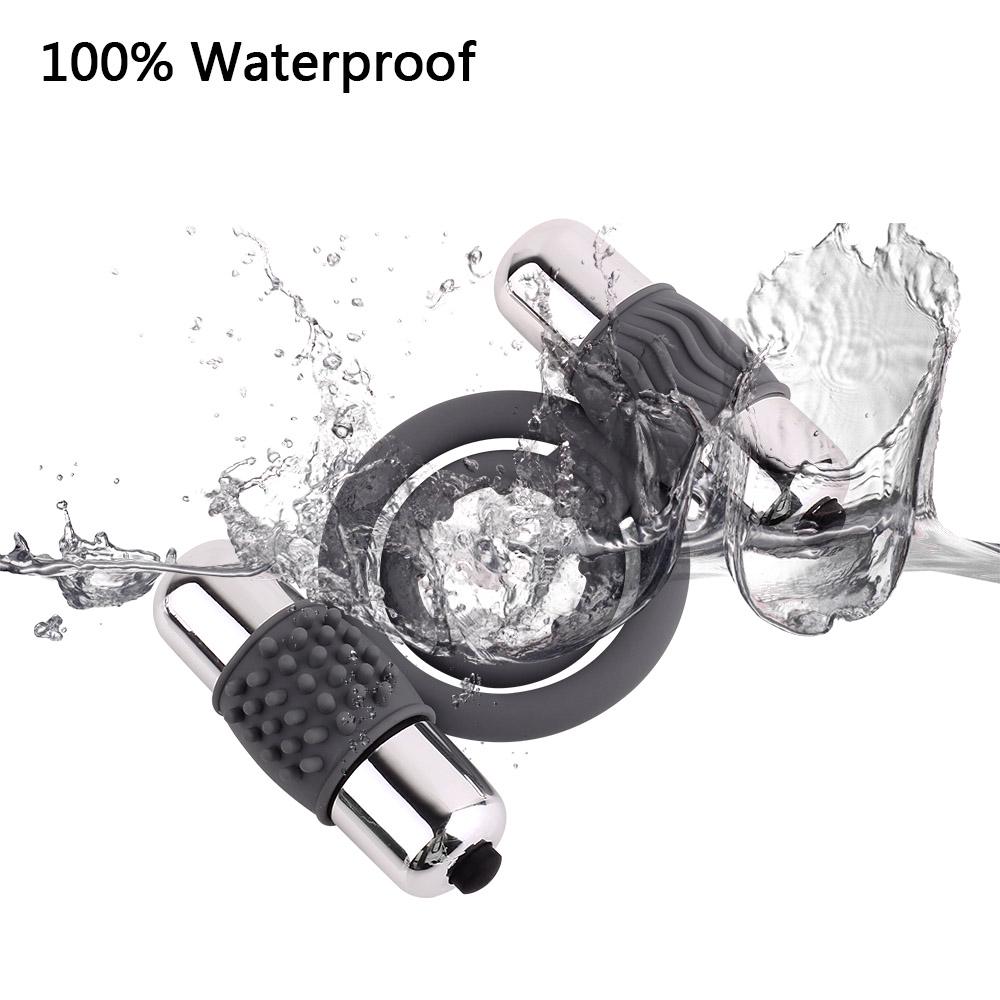 Penis Vibrator Ring Sleeve Ball Stretcher Male Chastity Cage Cock Ejaculating Delay Erotic Sex Toys