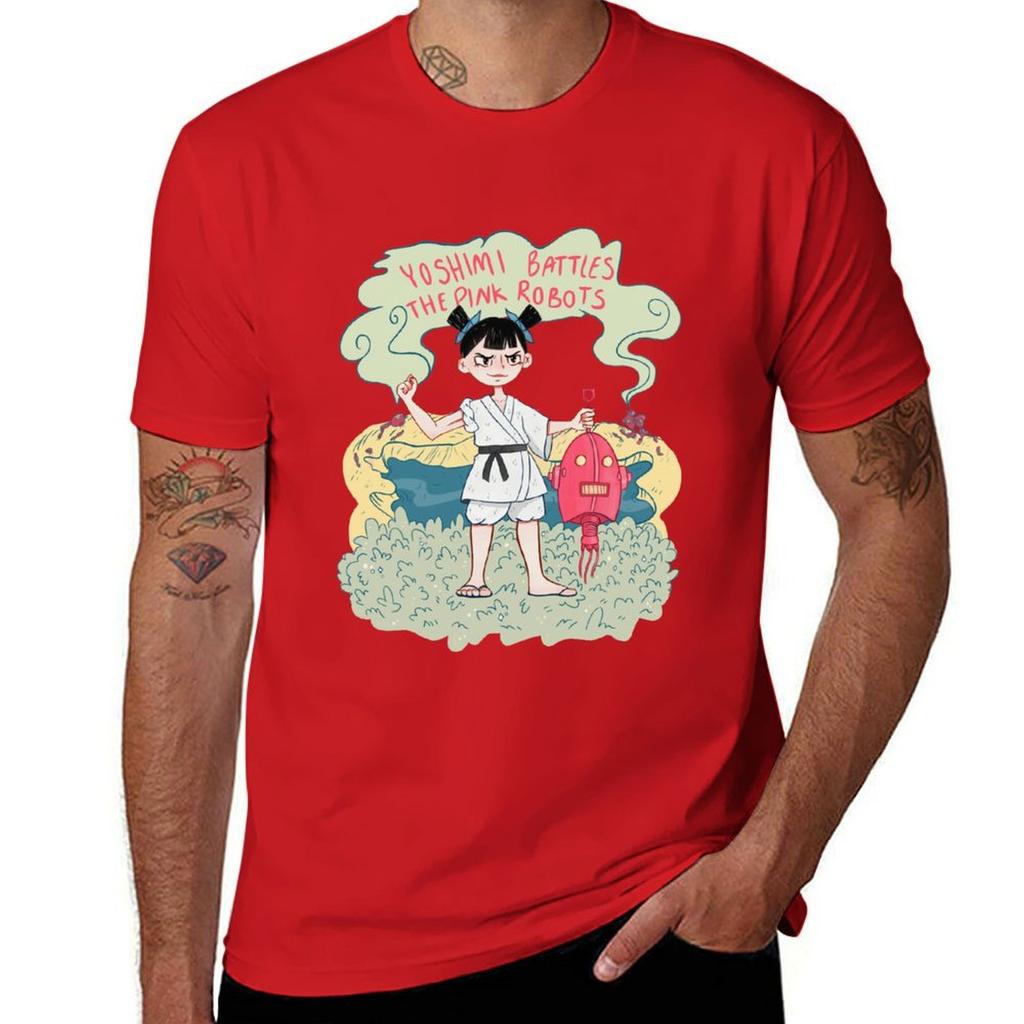 The Flaming Lips 'Yoshimi Battles The Pink Robots' Art T-Shirt Funnys Tees Men's T-shirts