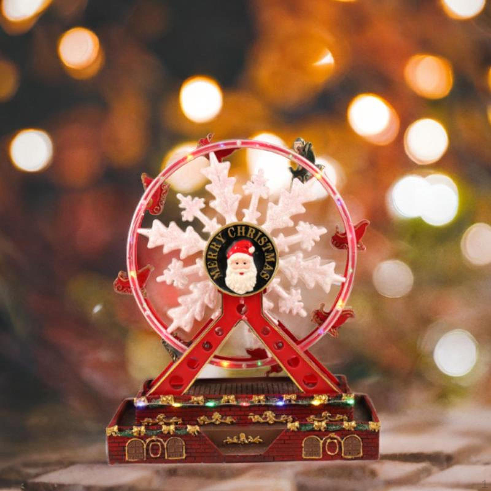 

Рождественский карнавал с вращающимся колесом, простой в использовании, практичный домашний декор для вечеринки на рабочем столе Colored lights