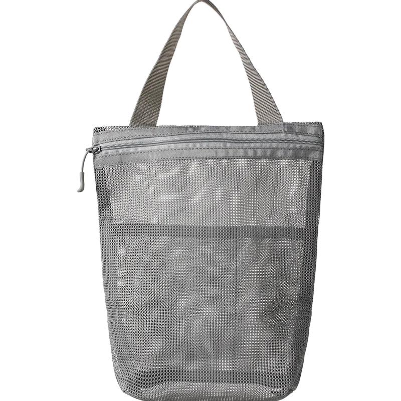 

Portable Toiletry Bag –with Convenient Handle,Large Capacity &Mesh Design, for Toiletries,Suitable for Business & Leisure Travel сірий колір