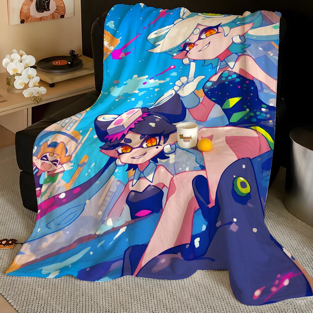 Game S-Splatoon Throw Flannel Blanket, Soft Warm, Durable & Washable cute Cool