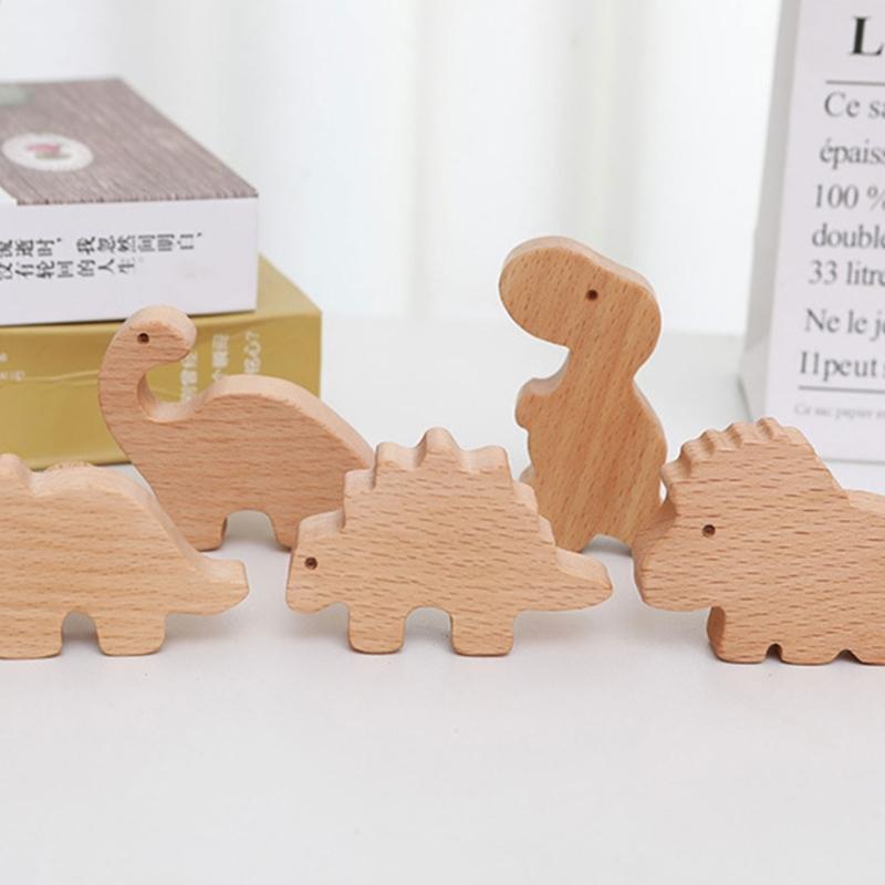 Natural Wood Cabinet Knob Lovely Dinosaur Drawer Pulls Decorative Furniture Handles for Children Room Wardrobe Knob