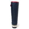 Mozu Quilted Embossed Rain Boots with Urethane Cushion Size Small Women's Lining, Navy,