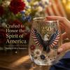 Vintage Painted Animal & Floral Gold Rim Glass Tumbler, Egg-shaped Lead-Free Glass Cup, Creative Gift Cup for Whiskey, Juice and Water