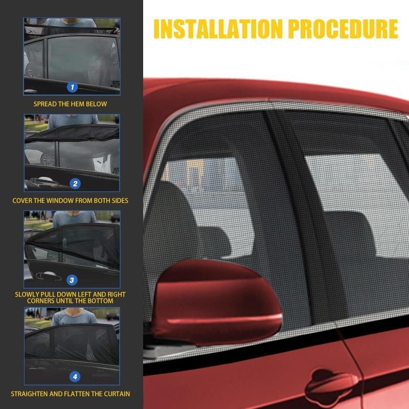 Car Window Screen Door Cover UV Protection Sunshade Visor Shield Car Front & Rear Sun Window Shades Car Camping Accessories