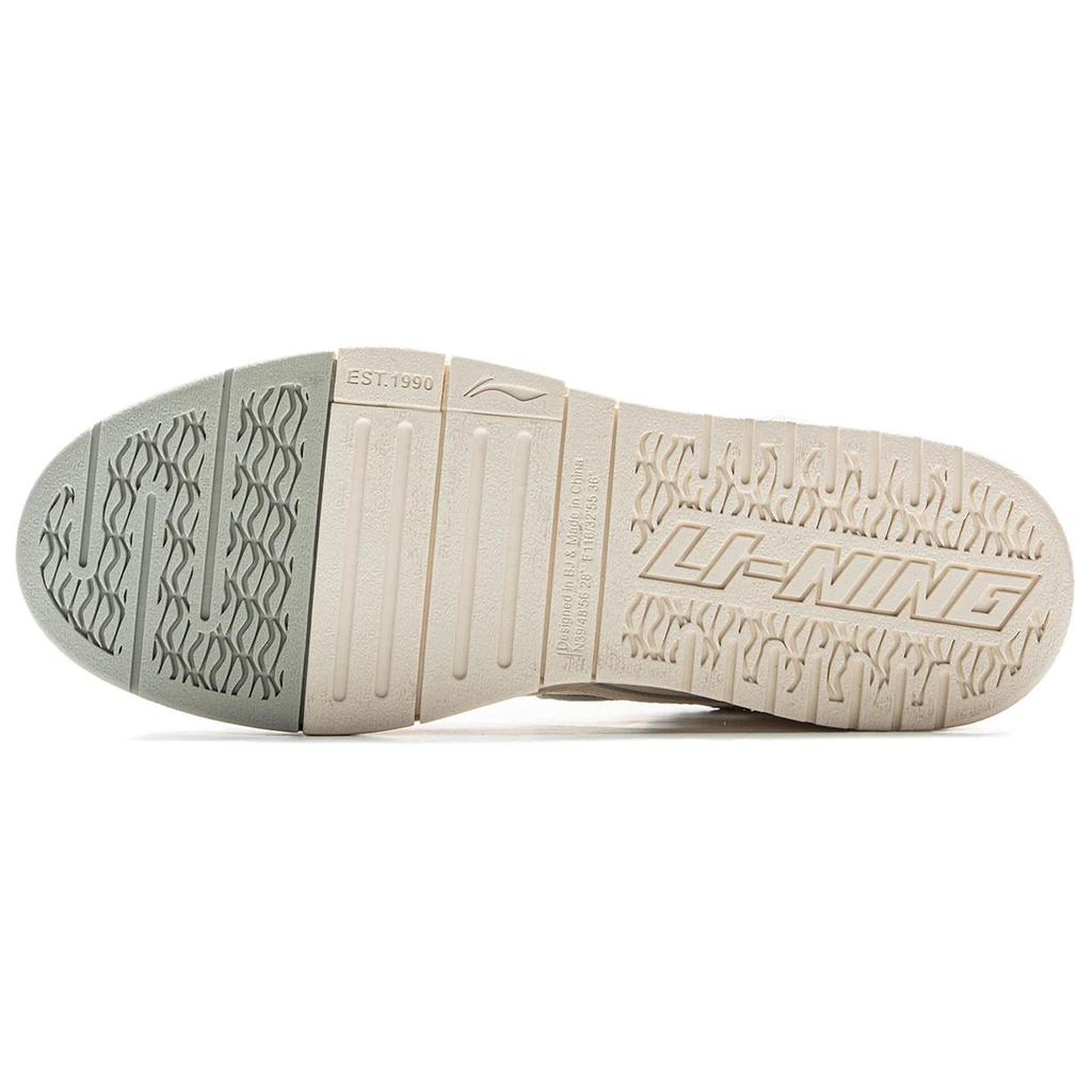 new LiNing Wei Wu PRO Coverage Slip Resistant And Abrasion Resistant Low Top Skateboard Shoes Men's White Gray
