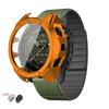 Strap+Case For Garmin Fenix 8 47 51mm Tempered Glass Cover Magnetic Silicone Band QuickFit Bracelet Protector Fenix8 Accessories
