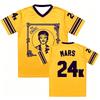 Family Matching V Neck Jersey Front Portrait Figure Graphic Black Beige Striped Short Sleeve Number Print Casual Streetwear Tee