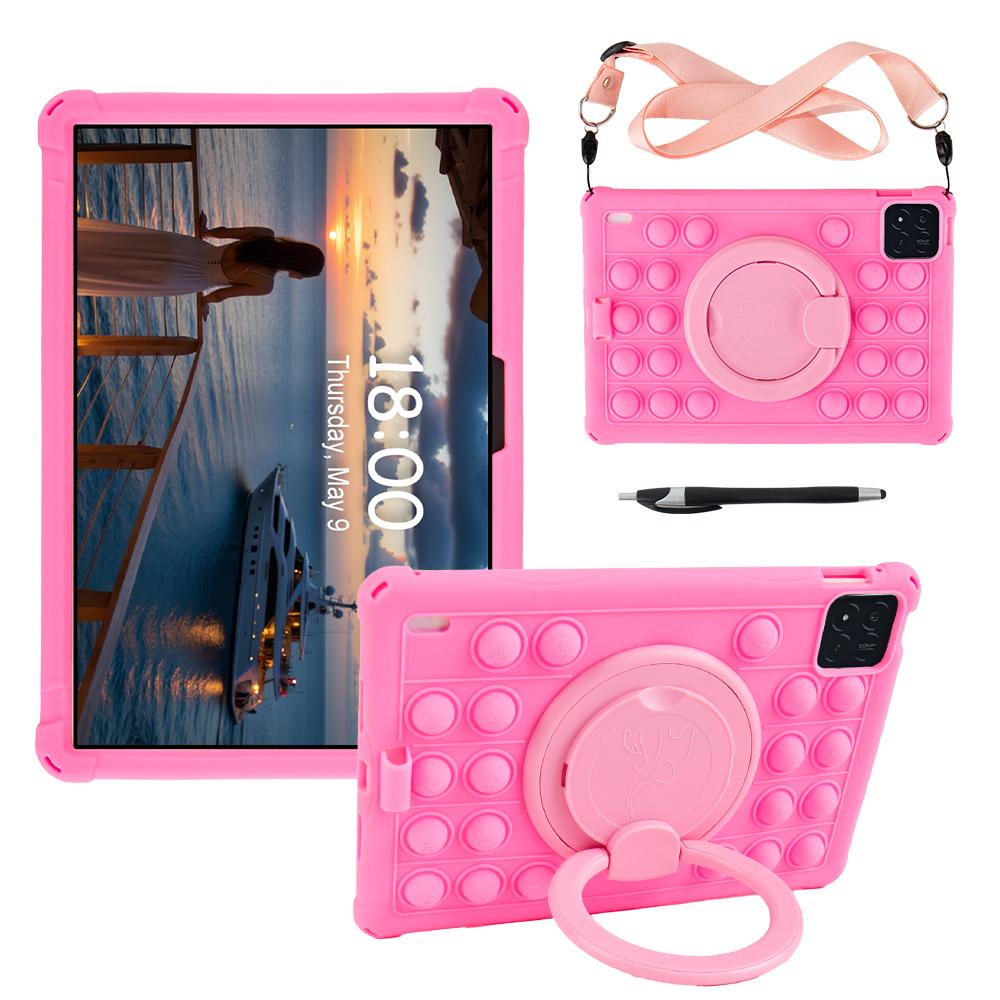 Étui souple pour tablette Pad 7 Pro 11,2 pouces Coque avec support en silicone pour Pad 7 11,2  Housse de tablette Pad7 Avec sangle Stylo Pad7  Pad7Pro 11.2in rose