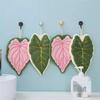 Cute Hanging Leaf Hand Towel - Thickened Coral Fleece for Kitchen & Bathroom