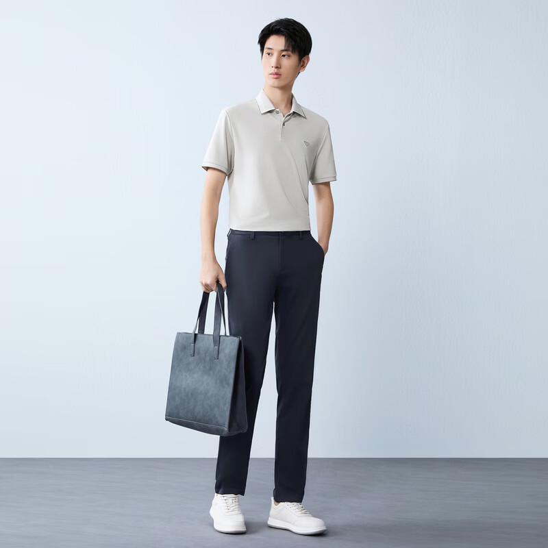 SEVEN Men's Silk Blend Jacquard Polo Shirt