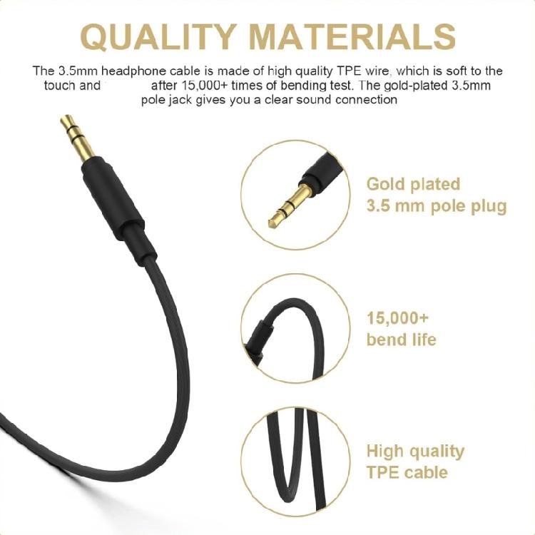 Premium 3.5mm Auxiliary Cord Right Angled Connectors Flexible Durability Audios Cable for 100A H600A 100ABN H800 H9OON 1A 1R