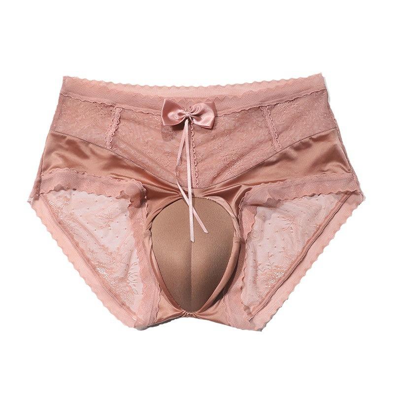 Sexy Spitze versteckte Slips Spaß große Größe gefälschte Girlboss Crossdressing Fengyin gefälschte Yin Slips Damen