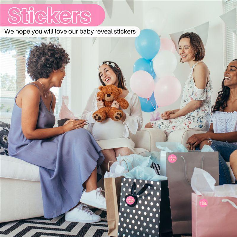 Good-48 Pieces Gender Reveal Stickers Games Team Boy & Team Girl Perfect Gender Reveal Party Supplies Boy And Girl Stickers