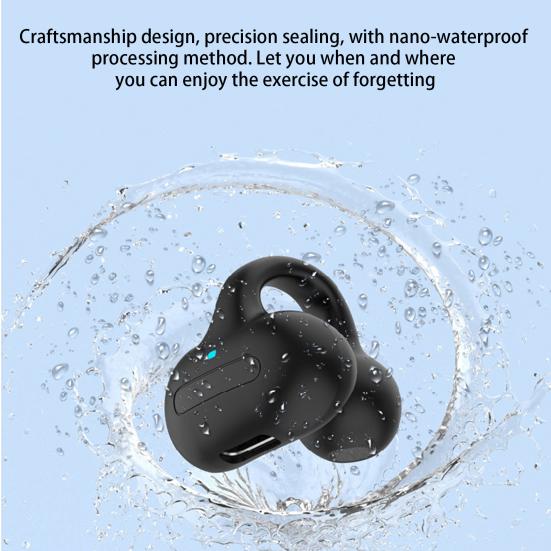 M-S8 Écouteurs de sport Conduction osseuse Clip d'oreille Étanche à la vie Compatible Bluetooth 5.3 Son HiFi Écouteurs sans fil Fourniture pour la maison