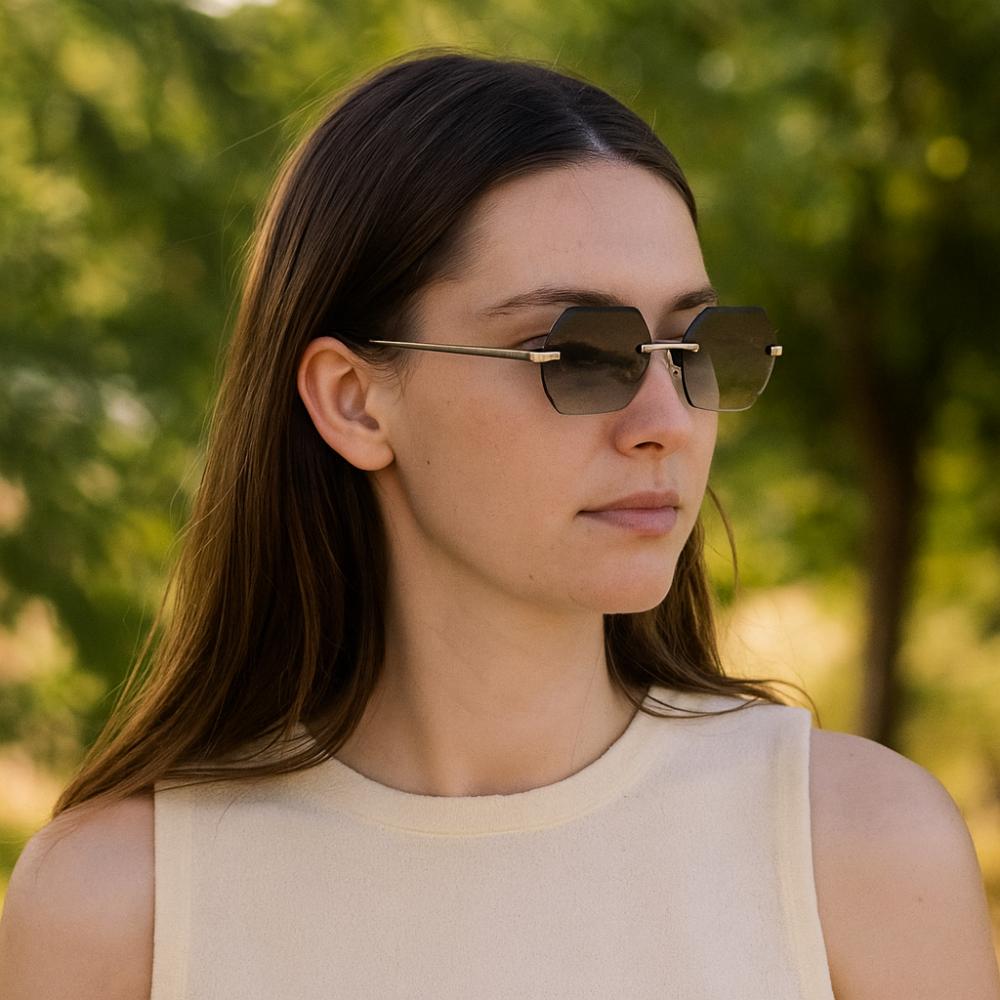 

Lightweight Sun Glasses Multicolor Men UV400 Eyewear Frameless Sunglasses Photography Style 8