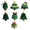 Christmas Party Favors 7Pcs/Set Mini Tree Refrigerator Magnet, Xmas Shape Magnetic Home Decor Fridge Decorative Magnet for Whiteboard Locker Door Note