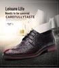 2025 Men's Crocodile Pattern Leather Shoes - Business Korean British Style, Formal Fashion for Youth & Weddings