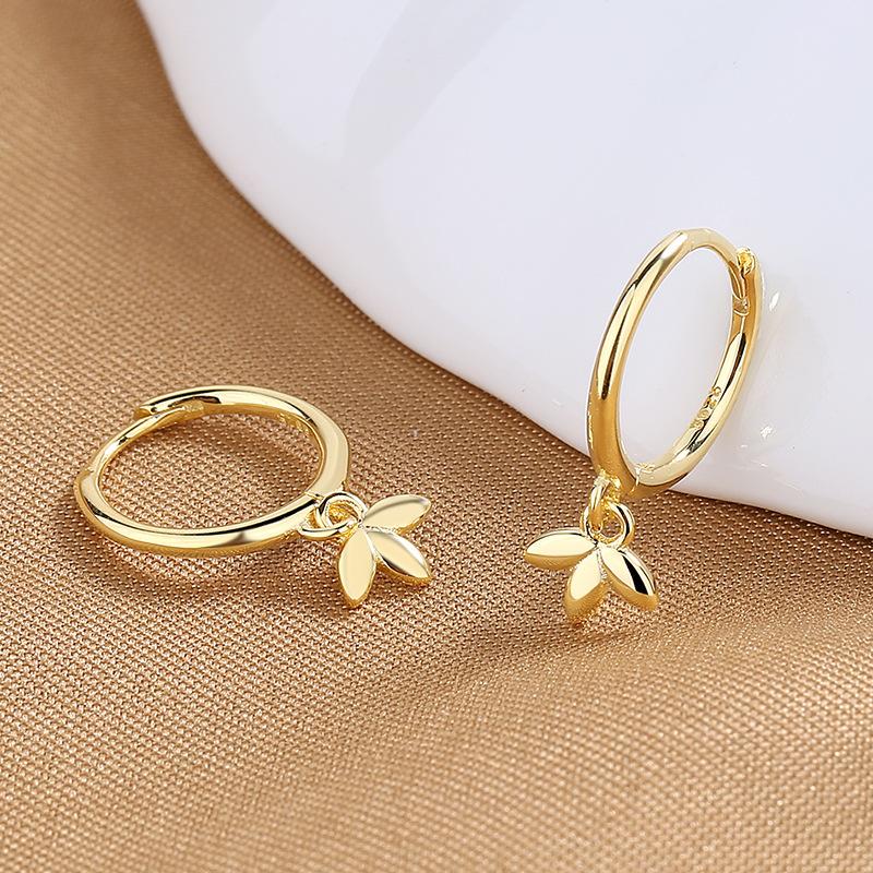 Plain Circle Simple And Generous Earrings Women'S Niche Design Sense Men'S Cross Love Ear Buckle Earrings Men