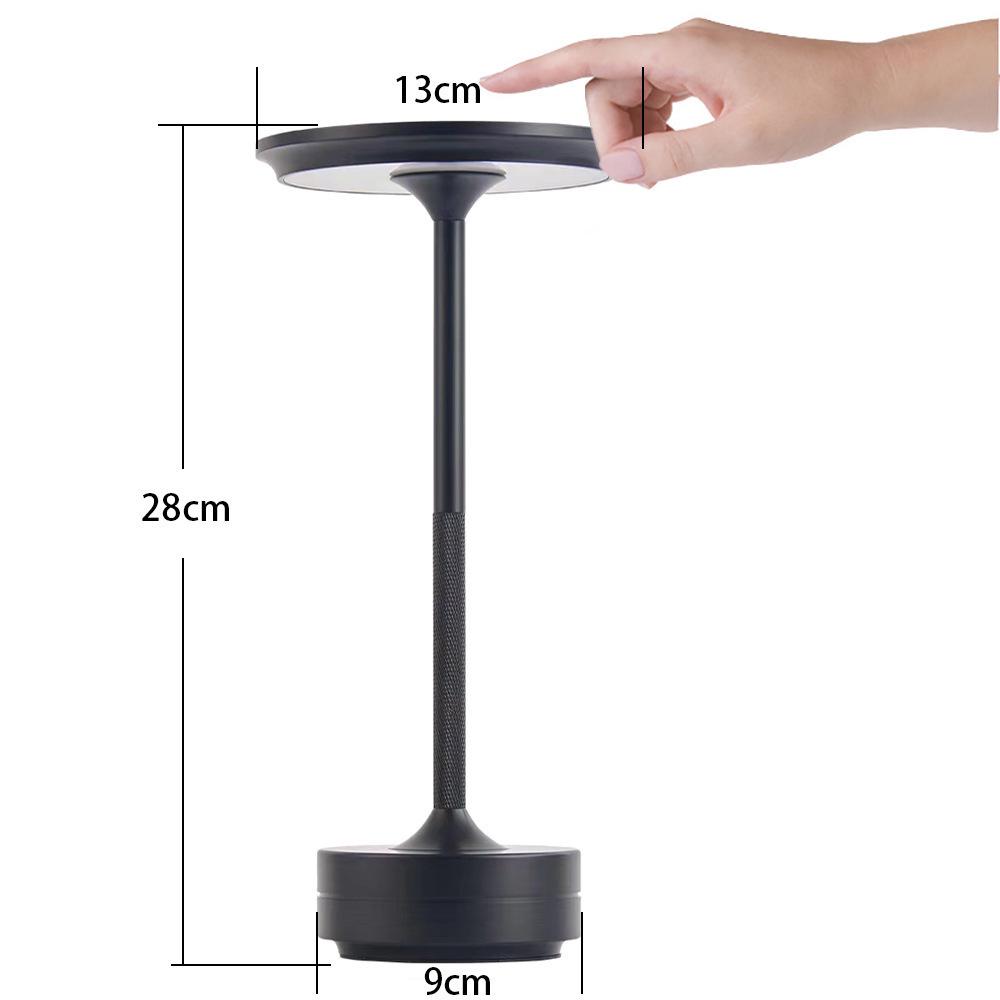 LED Touch Table Lamp - Minimalist Retro Cafe Style, USB Rechargeable
