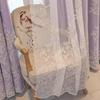 Modern European Style Curtains Pink Lace Embroidery Thickened Curtains Blackout Sunscreen Bedroom Living Room Balcony Curtains