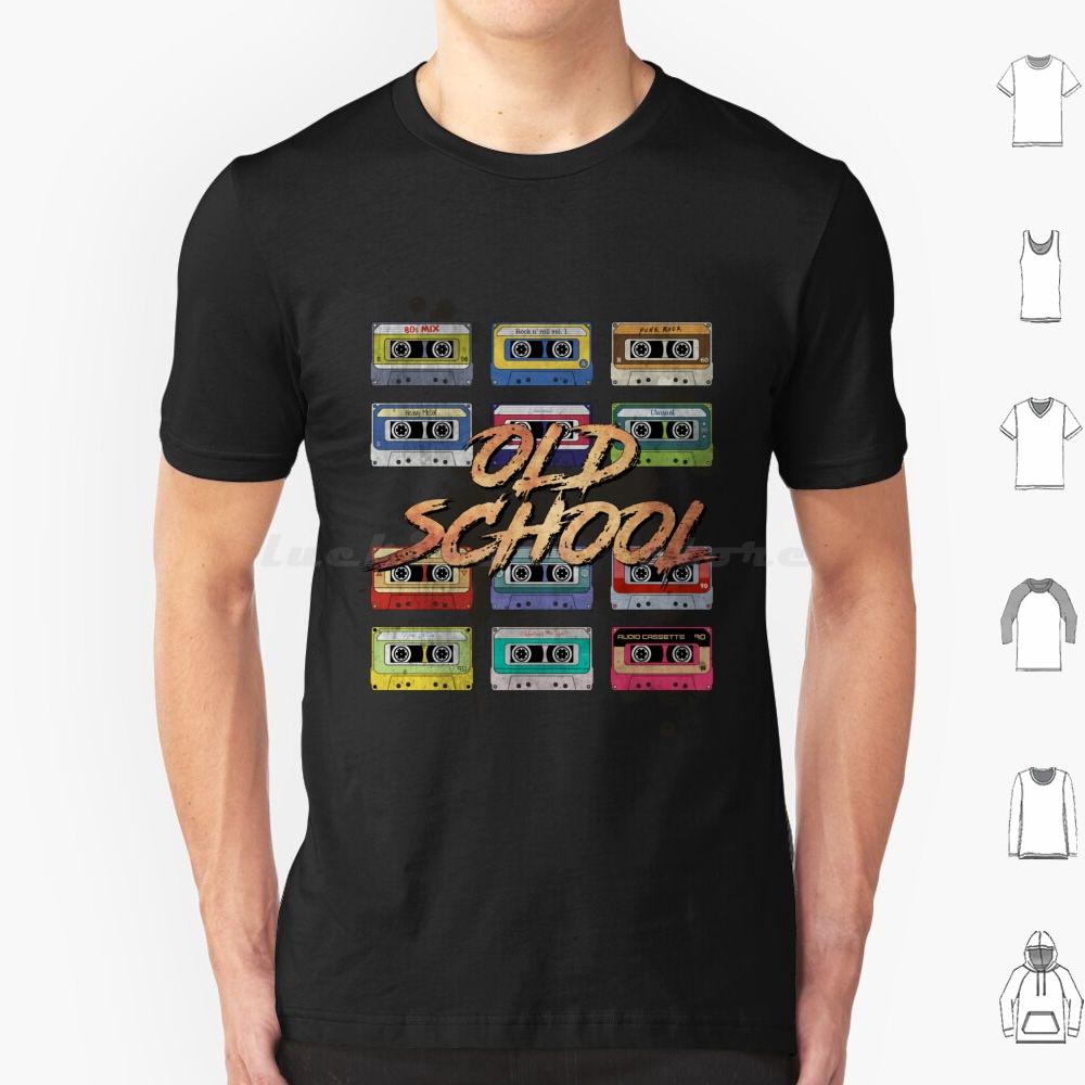 Old School T Shirt Cotton Men Women DIY Print Old School Dirty Grunge Cassette Tape 80 80s 1980 90 90s 1990 Music Punk Rage S