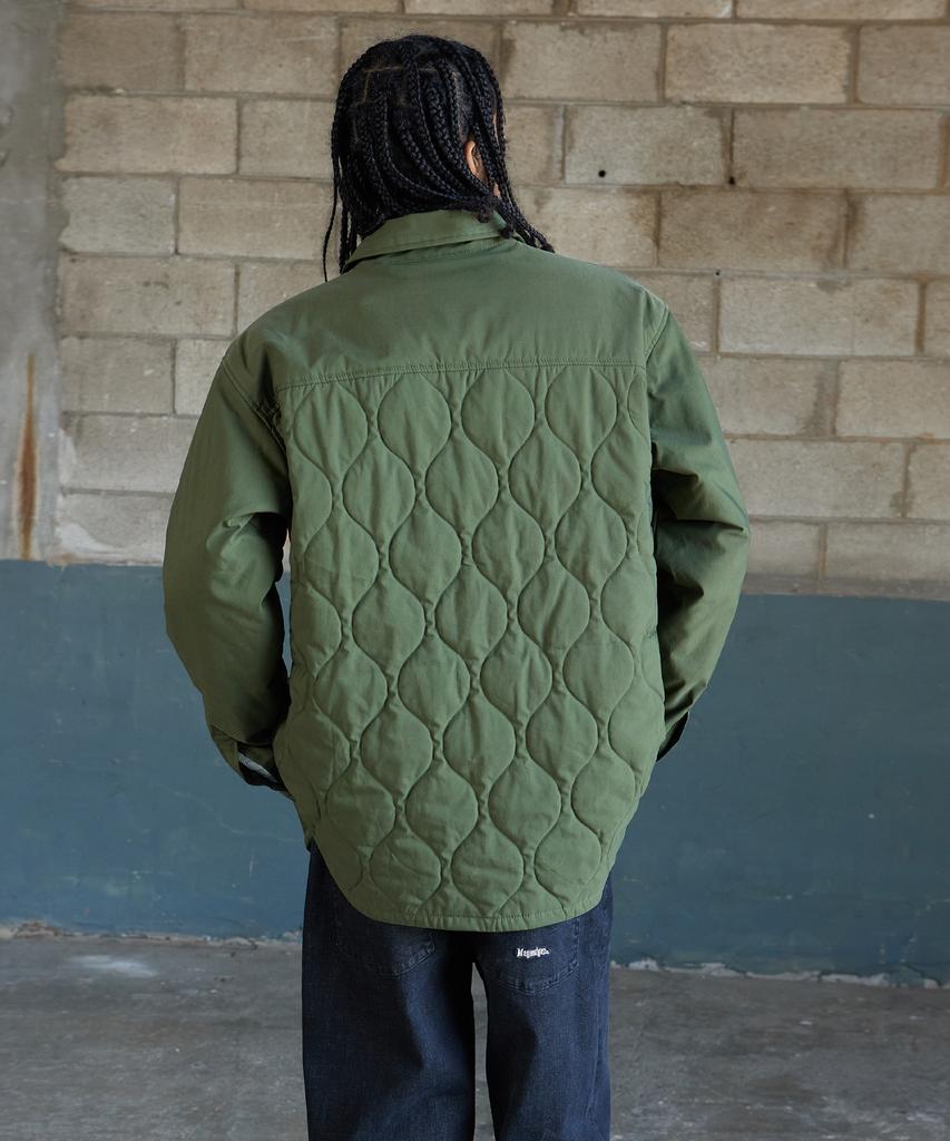 Magoodgan Shacket 5742 Quilted Cream Padded Jacket