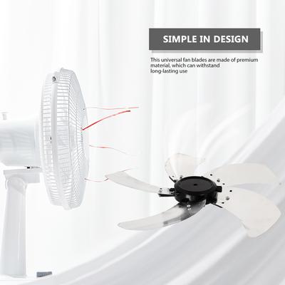 Kovová 5listá lopatka ventilátoru Náhradní díl Snadná instalace Nízká hlučnost Elektrický ventilátor Příslušenství pro vnitřní stojací stolní podstavcový