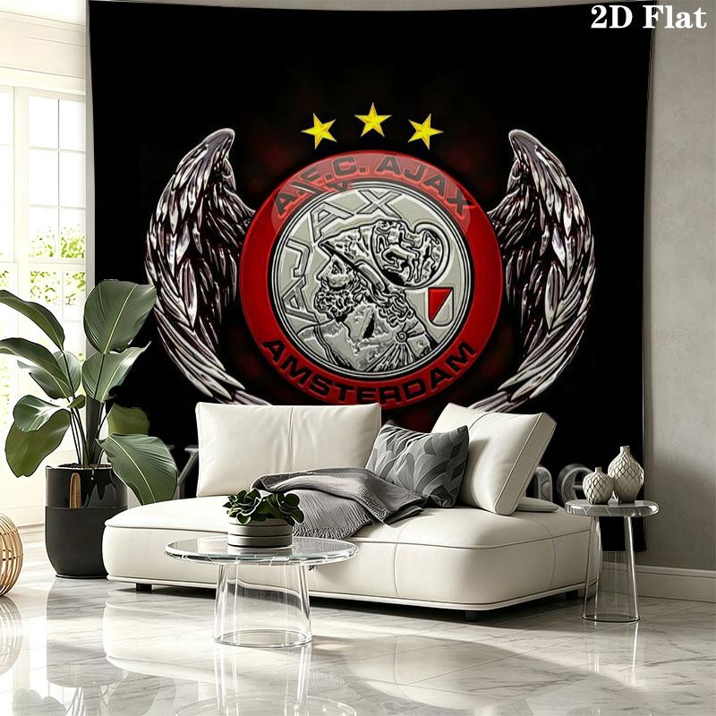 AFC Ajax Custom Name Wall Tapestry Aesthetic Wall Hanging Printed Fabric Blanket Decorative Tapestries for Bedroom Living Room Home Decor