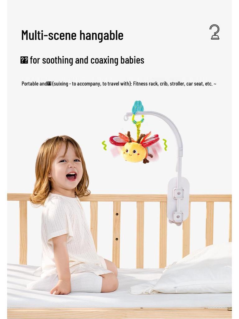 Jollybaby Soothing Insect Fly Plush Stroller Toy & Crib Mobile for Infants 0-1