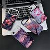Dreamy Night Cherry Blossom Tree Soft Phone Case for iPhone 15 16 17 Pro Max 17Air 16E 14 Plus 13 12 Mini Shockproof Cover Back