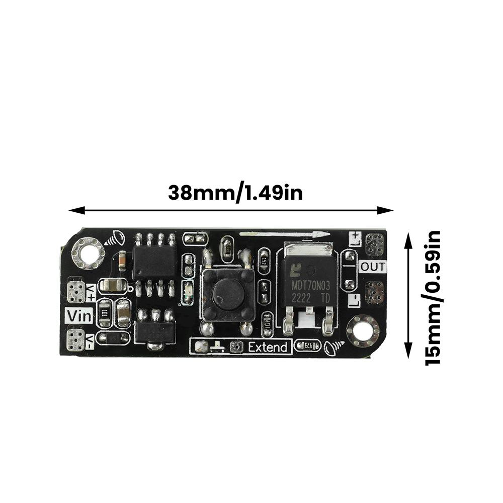 PWM LED Dimmer DC 5-24V 5A Flicker-Free Touch Button Memory Function Built in Constant Voltage Circuit for LED Strip/COB Light