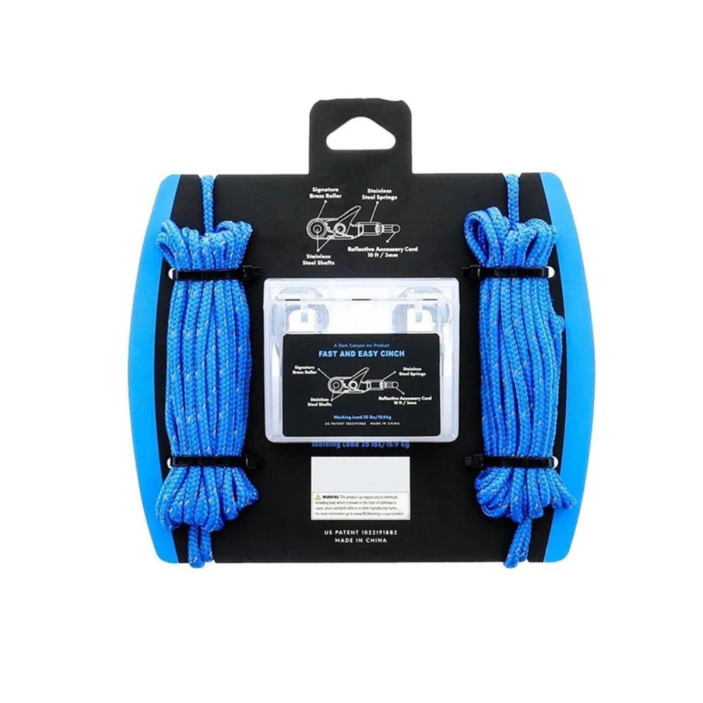 Non-Slip Paracord Adjusters 6 Hooks Cable Puller Secure Rope Tension Adjuster  Camping