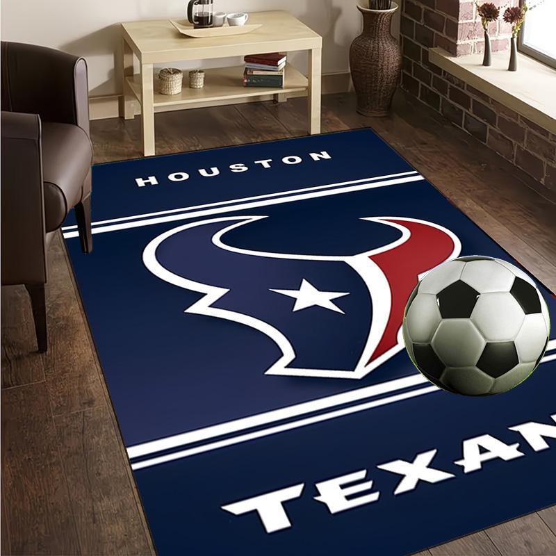 Houston-Texans Artwork Rug Office Carpet Non-Slip Mat, Chair Rug Floor Covering for Gaming, Bedroom, Living Room , Home Decor Christmas Gift