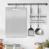 Titanium Cutting Board, Double Sided Stainless Steel Non Toxic Cutting Board for Kitchen, Food-Grade Cutting Board for Cutting Meats, Fruits And
