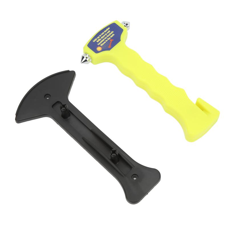 2 In 1 Safety Hammer Window Glass Breaker Seatbelt Cutter Emergency Escape Tool Luminous for Buses Trains Cars