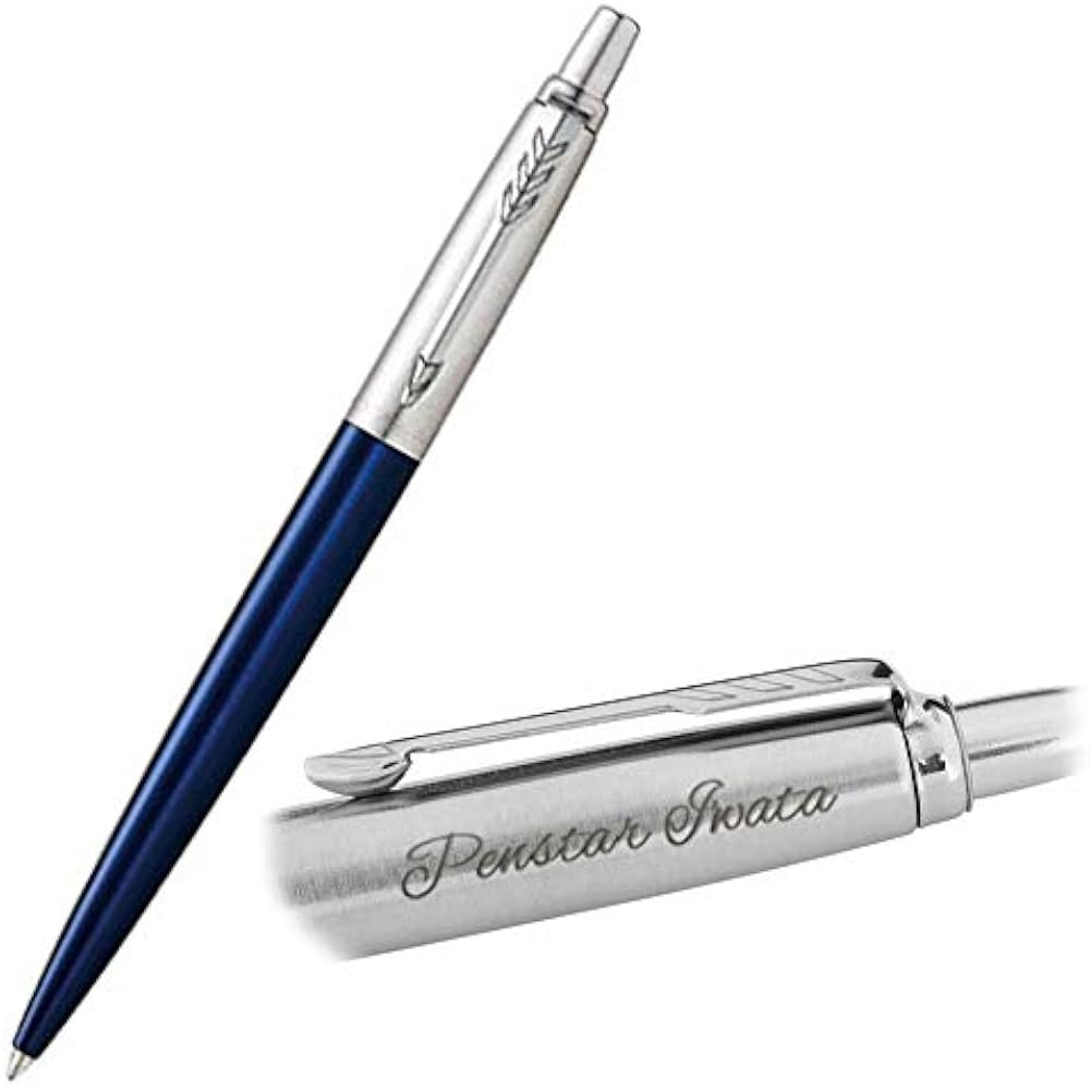 Personalized Ballpoint Pen Engraving Fee Included Parker Jotter Ballpoint Pen Nameset Gift (Blue)