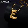 Personalized Gold-Plated Titanium Letter Necklace for Women - Fashionable Clavicle Chain Jewelry