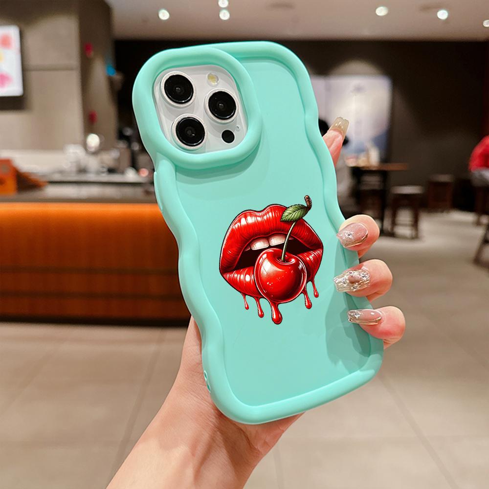LZ18 Lips kiss Wave Silicone Phone Cases for Samsung A15 S23 FE S24 Ultra A34 A54 A14 A55 Motorola G32 OnePlus Soft Cover
