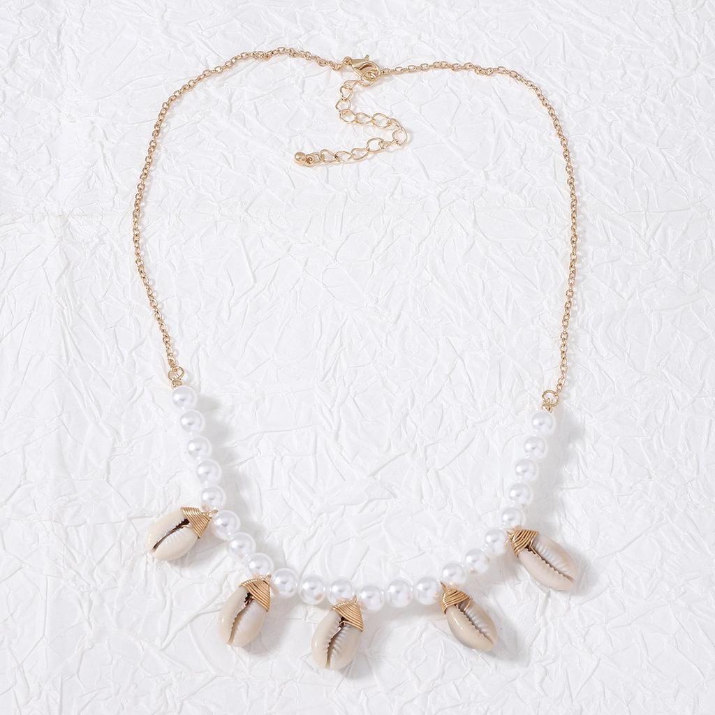 Casual fashion starfish shell scallop sea life vacation play necklace bracelet, versatile personality