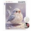 Adorable Blue Bird With Pearls Framed Pearl Painting Kit DIY 3D Sparkling Bead Canvas Art Relaxing Handmade Craft Gift for Women