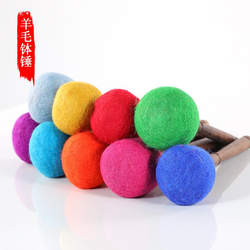 Tibetan Singing Bowl Stick Handmade Wool Felt Mallet Professional Sound Therapy Accessory Moon Bowl Hammer