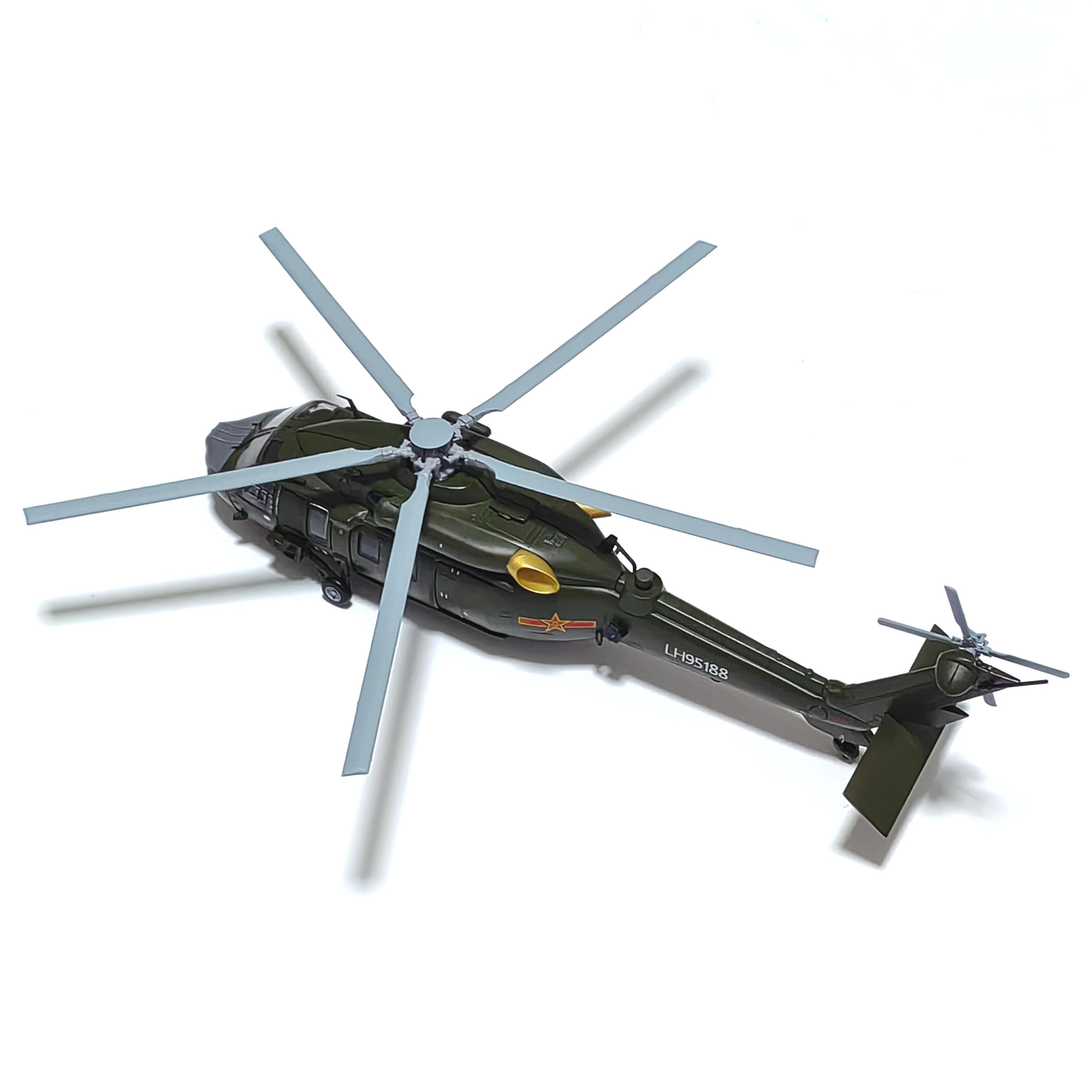 

Z-20 1/72 Масштабная металлическая модель самолета (включая базу) Масштабная модель Размещение дома, коллекционирование и украшение Креативный подарок