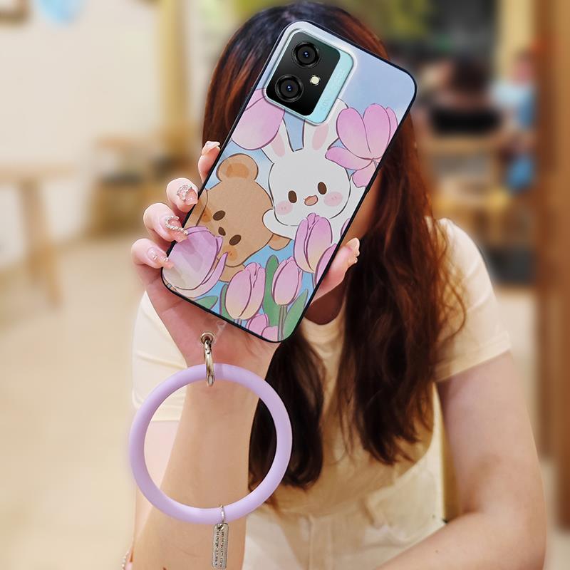 

Protective Youth Phone Case For Blackview Oscal C70 Cartoon Creative Bracelet Personality Dirt-resistant Soft Case Funny Blackview Oscal C70