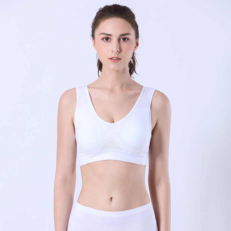 Mesh Breathable Hollow-Out Sports Bra - No Underwire Yoga Exercise Bandeau for Women