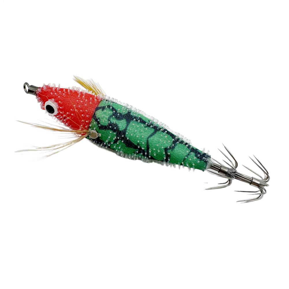

7.5cm horizontal Squid Jigs Fishing Lure Artificial Squid Hook Plated Jigging Baits For Sea Fishing Cuttlefish Luminous