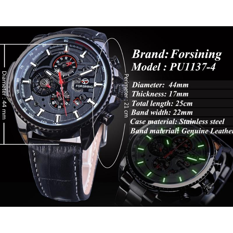 Forsining Waterproof Multifunctional Mechanical Watch Men's Mechanical Watch