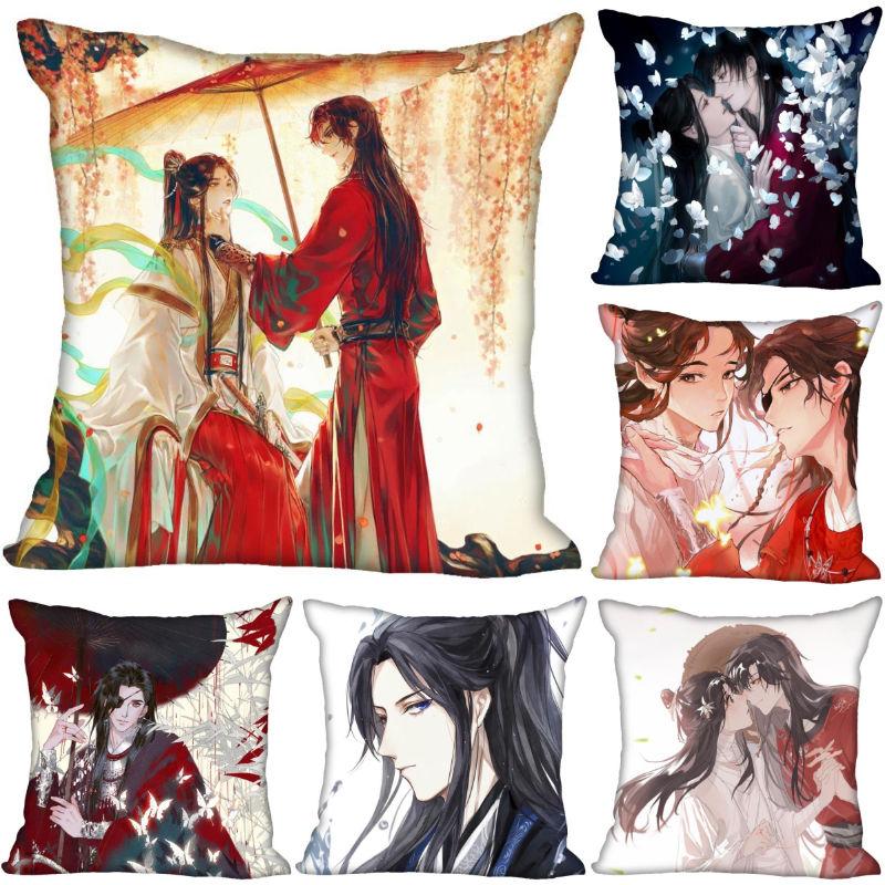 Anime Tian Guan Ci Pillow Case Wedding Decorative Fabric Pillows Cover New Year Accessories PillowCase XXcm