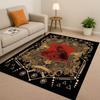 Classic Nordic Viking Totem Vegvisir Rune Valhalla Valknut Living Room Non-Slip Area Rug Carpet for Bedroom Sofa,Home Doormat